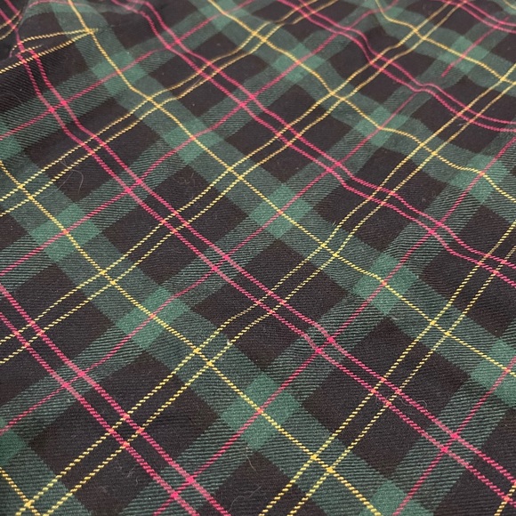 Plaid Ankle Pants - Green Plaid Wool - Picture 5 of 5